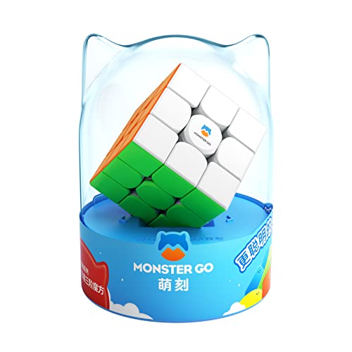Monster Go Magnetic 3x3 Speed Cube, MG Cube Learning Series Puzzle Toy for Kids Beginners（Standard Package）