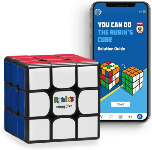 The Original Rubik’s Connected, Go from Beginner to Pro in No Time. 3x3 Smart Magnetic Intelligent Speed Cube. User Friendly App & Online Battles. Rechargeable Battery. STEM Puzzle. Fits All Ages