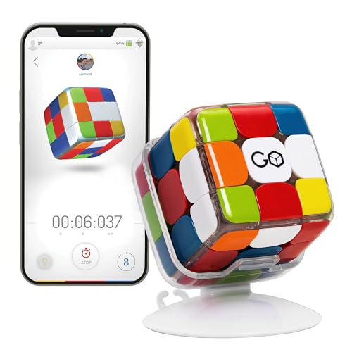 GoCube Edge Full Pack - Connected Electronic Bluetooth Cube. Smart 3x3 Magnetic Stickerless Speed Cube Movements Tracker for Kids, Teens & Adults. Brain Teaser STEM 3D Puzzle Toy Game. Free App