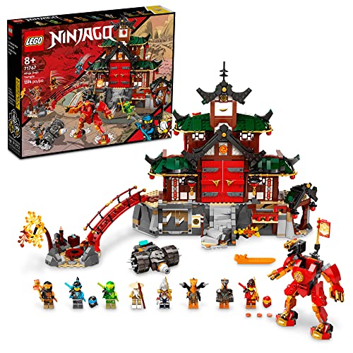 LEGO NINJAGO Ninja Dojo Temple Masters of Spinjitzu Set 71767, Ninja Toy Building Kit with 8 Minifigures and Toy Snake Figure, Collectible Mission Banner Series, Pretend Play Ninja Set for Kids
