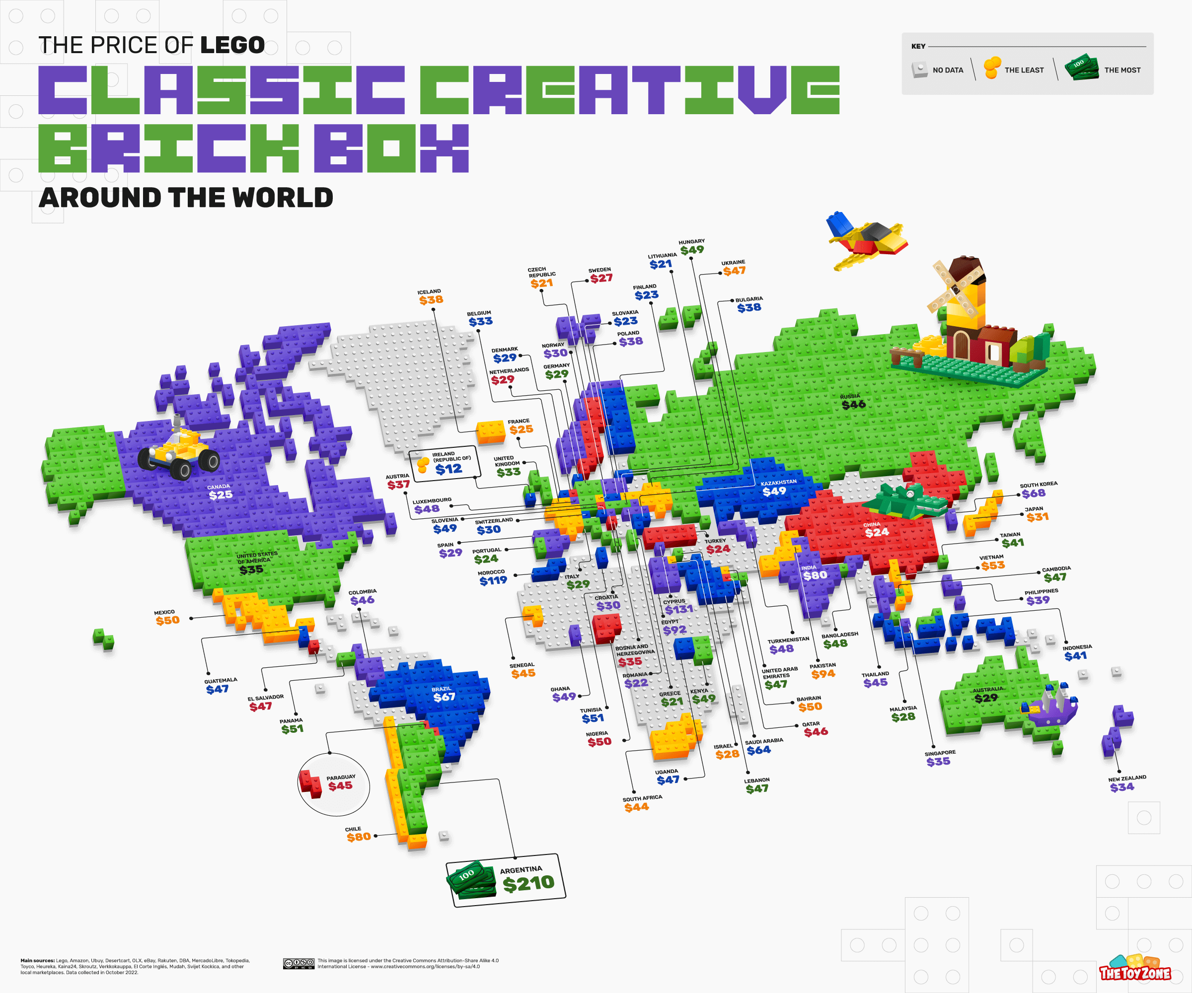 08 Price of LEGO Classic Creative World Map