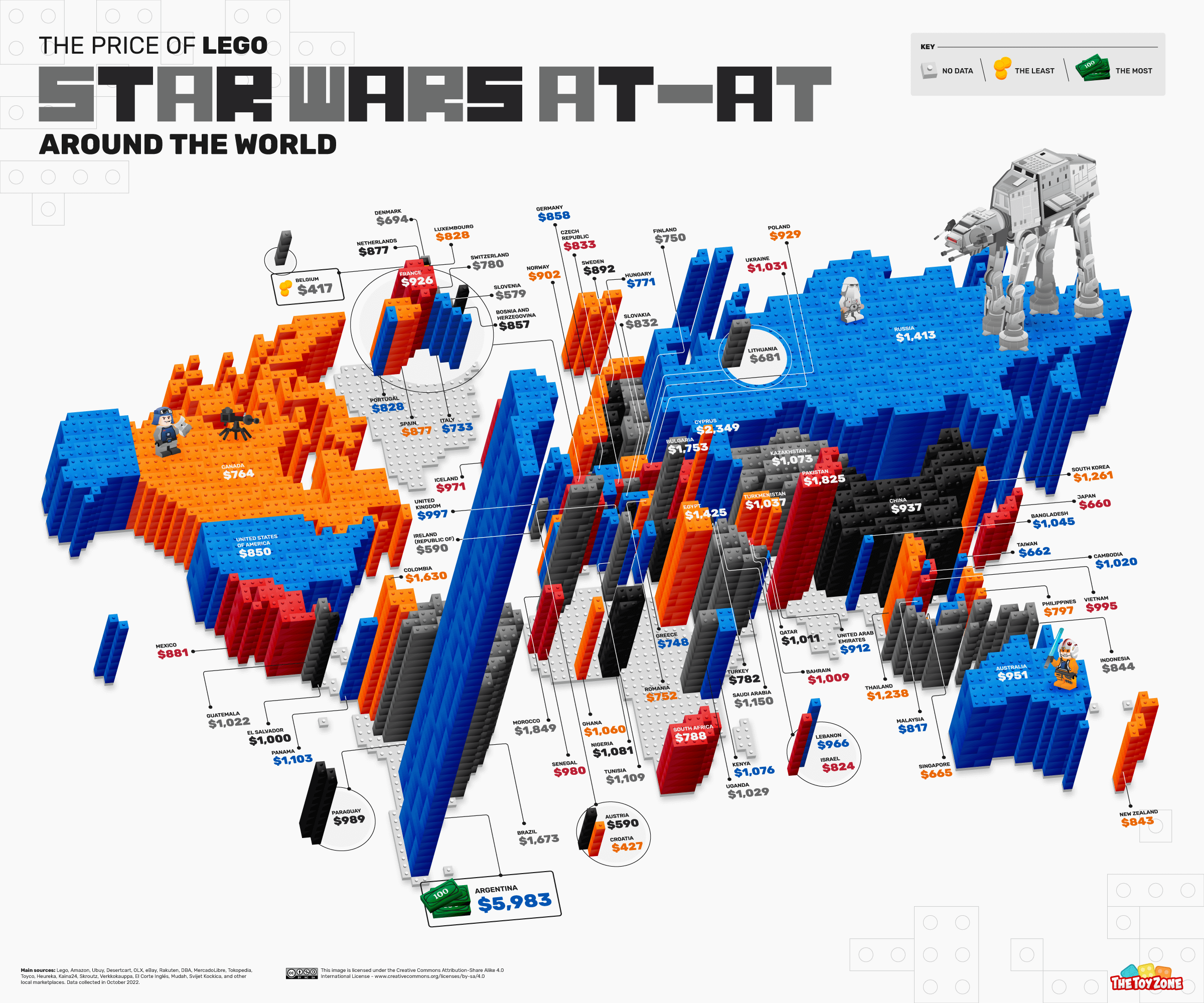 13 Price of LEGO Star Wars World Map
