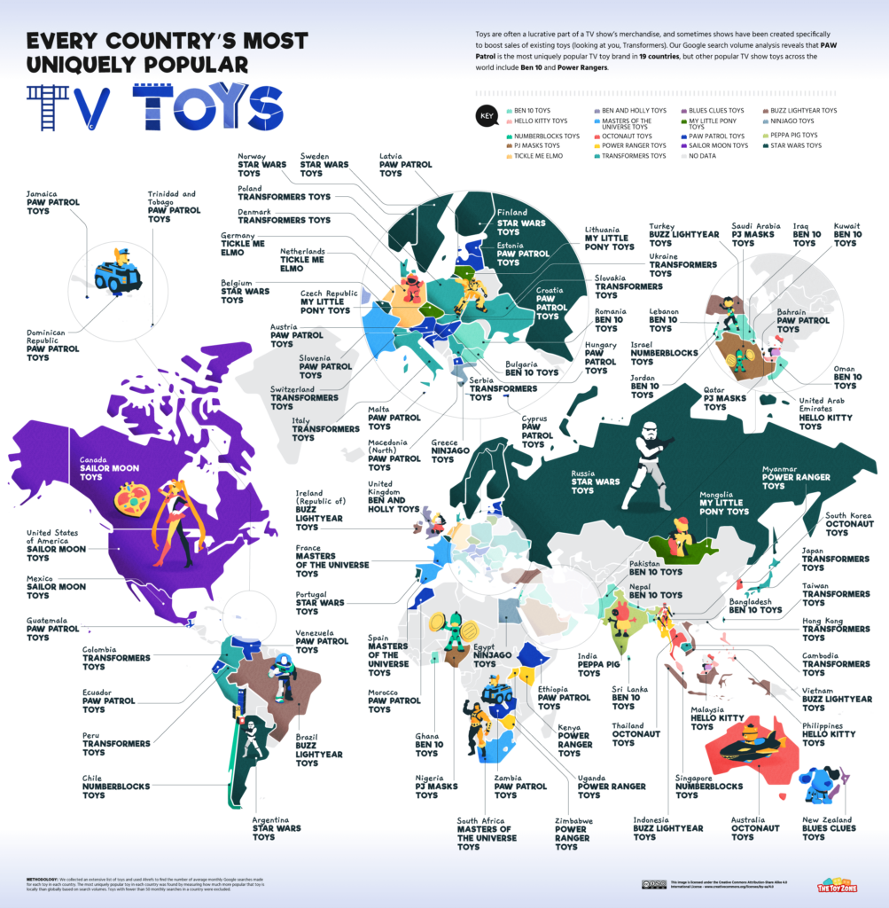 Most Popular TV Toys Worldwide 2022
