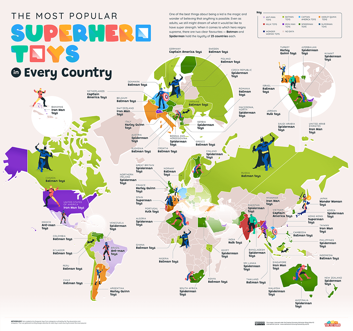 15 Every Country Favorite Toys World Map Superhero Toys