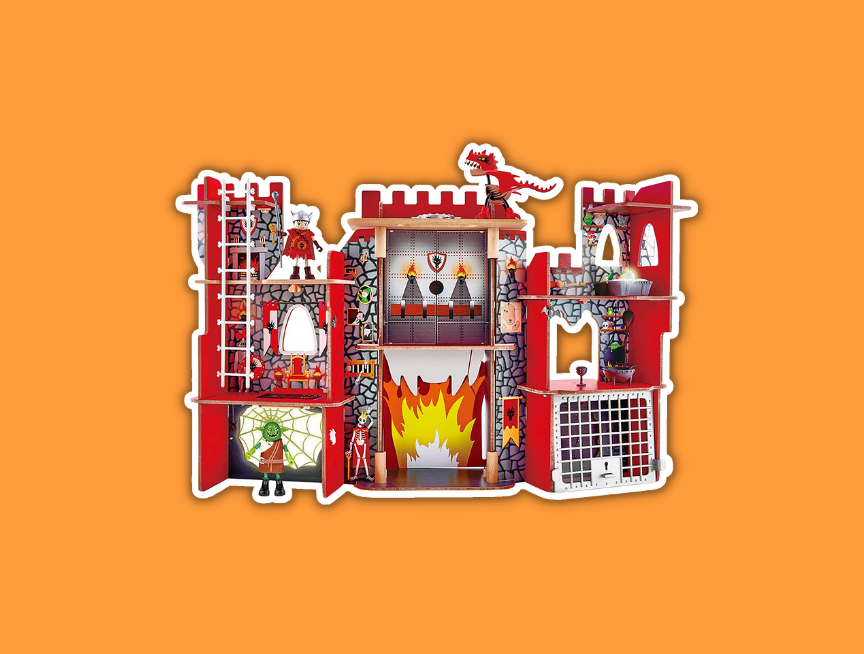12 Hape Vikings Castle Dollhouse Playset
