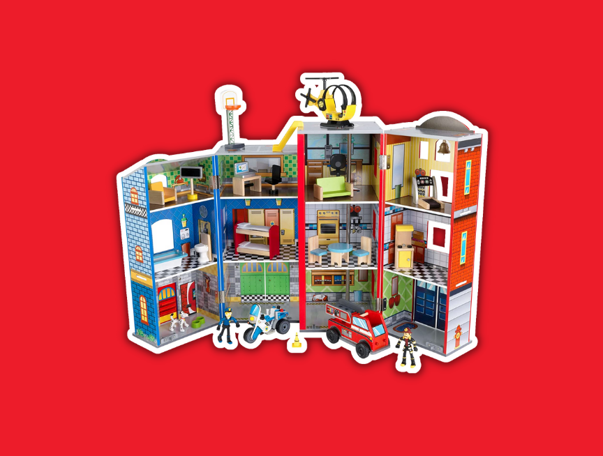 13 KidKraft Everyday Heroes Wooden Playset