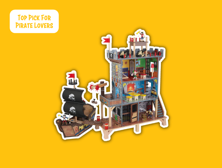 17 KidKraft Pirate s Cove Wooden Ship Play Set