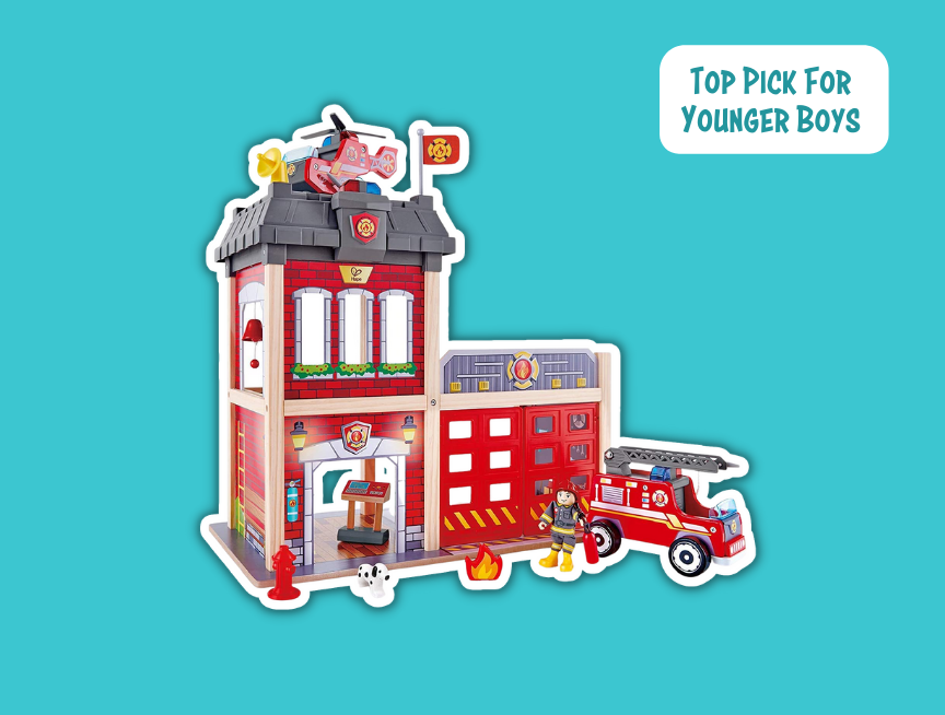 1 Hape Fire Station Playset
