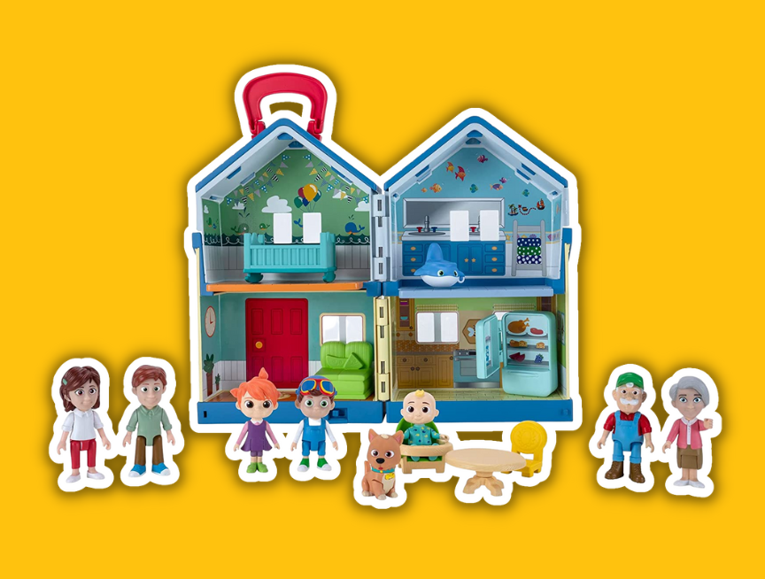 13 CoComelon Deluxe Family House Playset