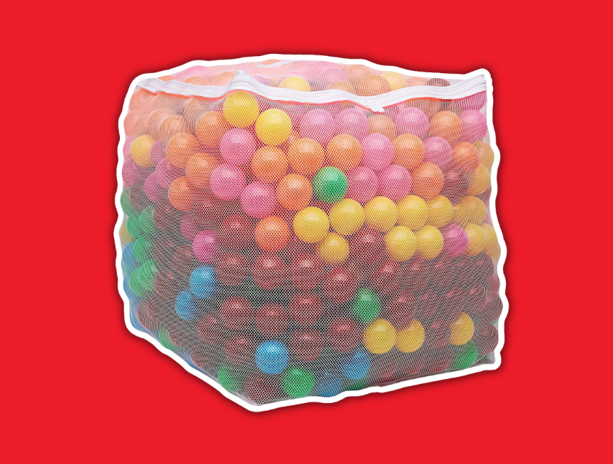 2 Amazon Basics Crush Proof Ball Pit Balls