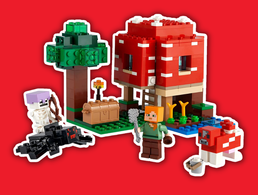 19 LEGO Minecraft The Mushroom House 21179