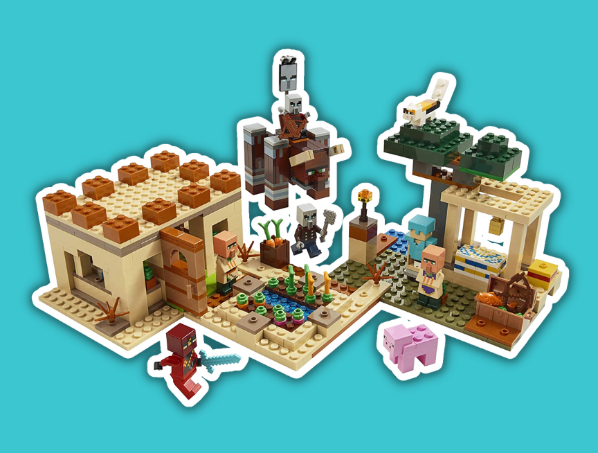 1 LEGO Minecraft The VIllager Raid 21160