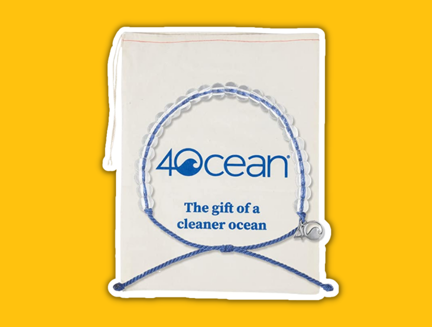 34 4Ocean Handmade Beaded Bracelet with Silver 4O Charm