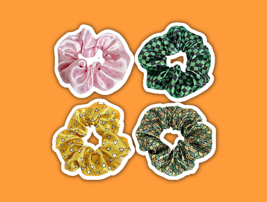 39 Demon Slayer Kimono Scrunchie
