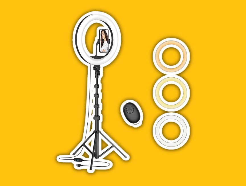 48 12 LED Ring Light With Tripod