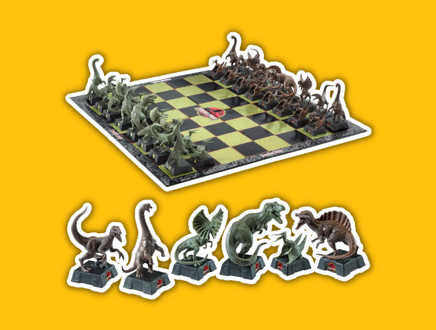28 The Noble Collection Jurassic Park Chess Set