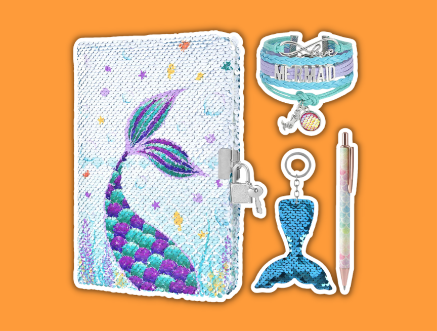 39 Sequins Notebook Set Sparkly Mermaid Journals