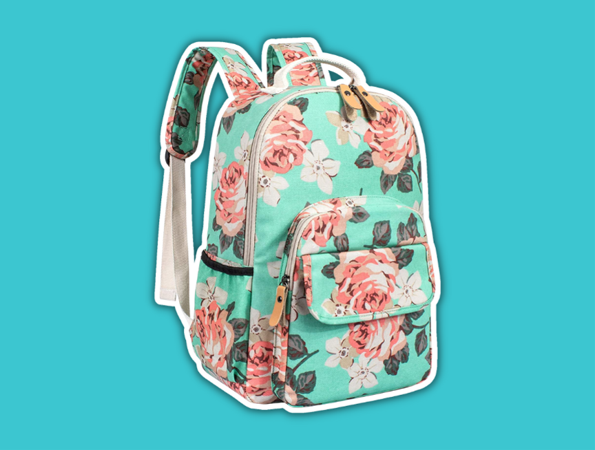 51 Leaper Water resistant Floral School Backpack