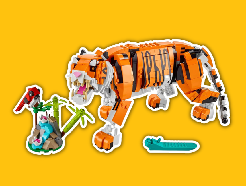 6 LEGO 31129 Creator 3 in 1 Majestic Tiger to Panda or Koi Fish Set