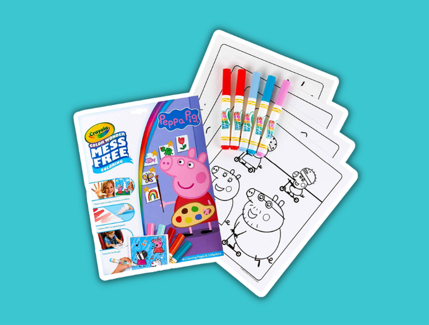 24 Crayola Peppa Pig Wonder Mess Free Coloring Set