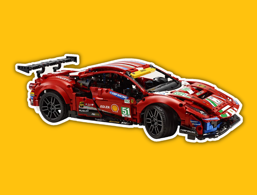 3 LEGO Technic Ferrari 488 GTE AF Corse 51 42125