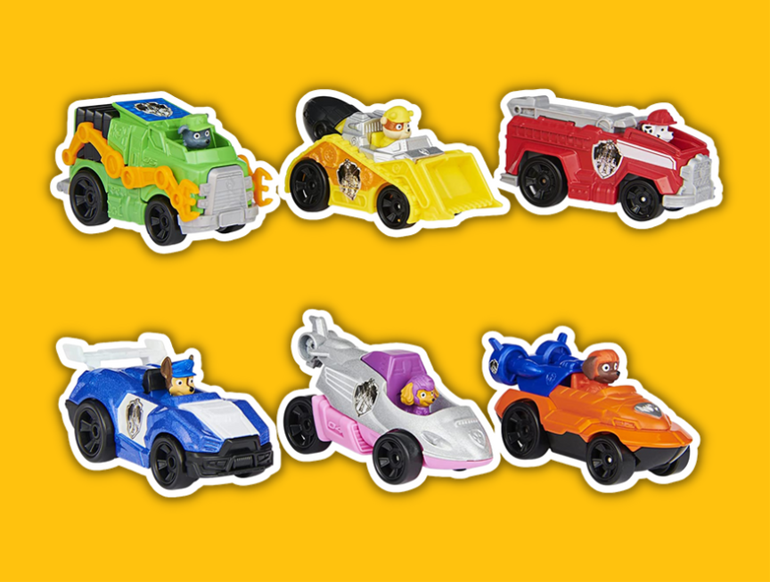 3 PAW Patrol True Metal Movie Gift Pack of 6 Collectible Die Cast Toy Cars