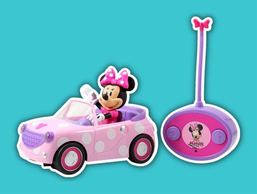 9 Disney Junior Minnie Mouse Roadster RC Car with Polka Dots