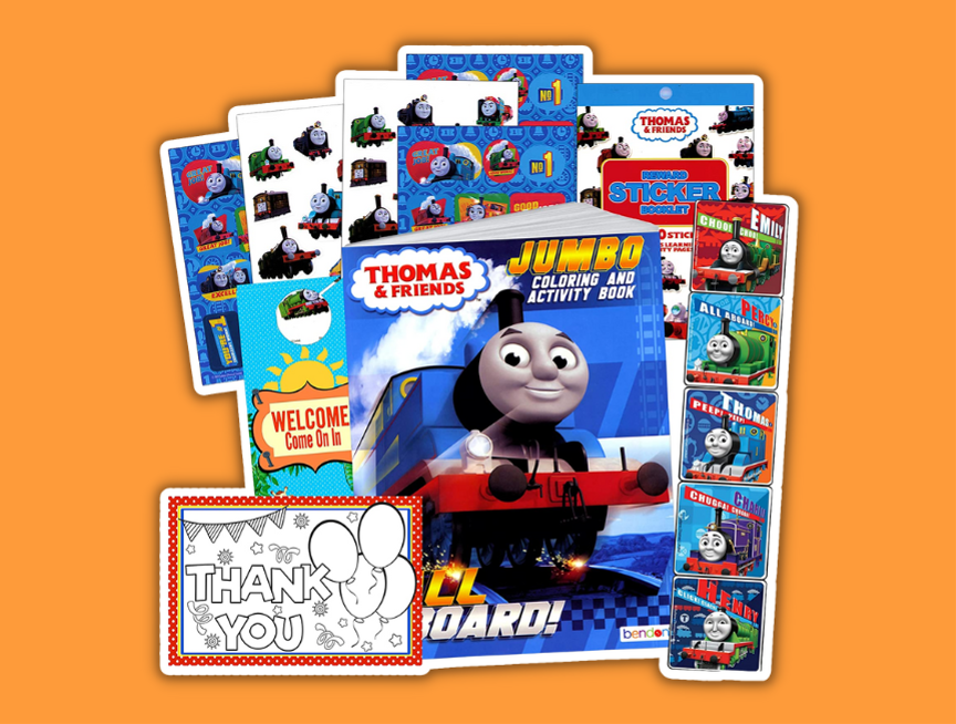 25 Thomas The Train Coloring Book with Thomas and Friends Stickers Bundle