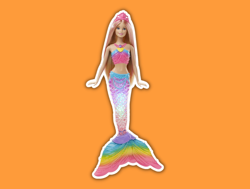 16 Barbie Doll Mermaid with Light up Tail