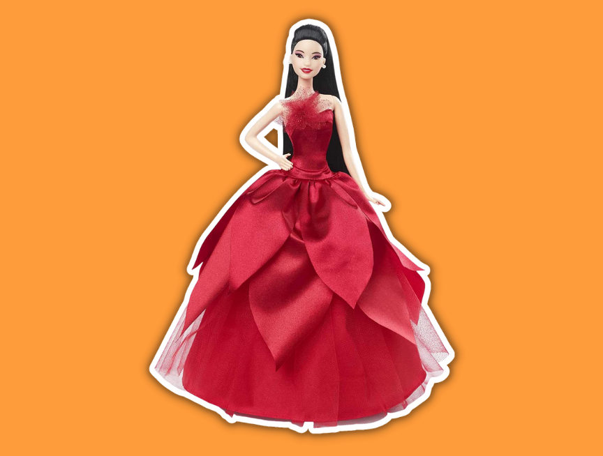 24 Barbie Signature 2022 Holiday Doll with Black Hair