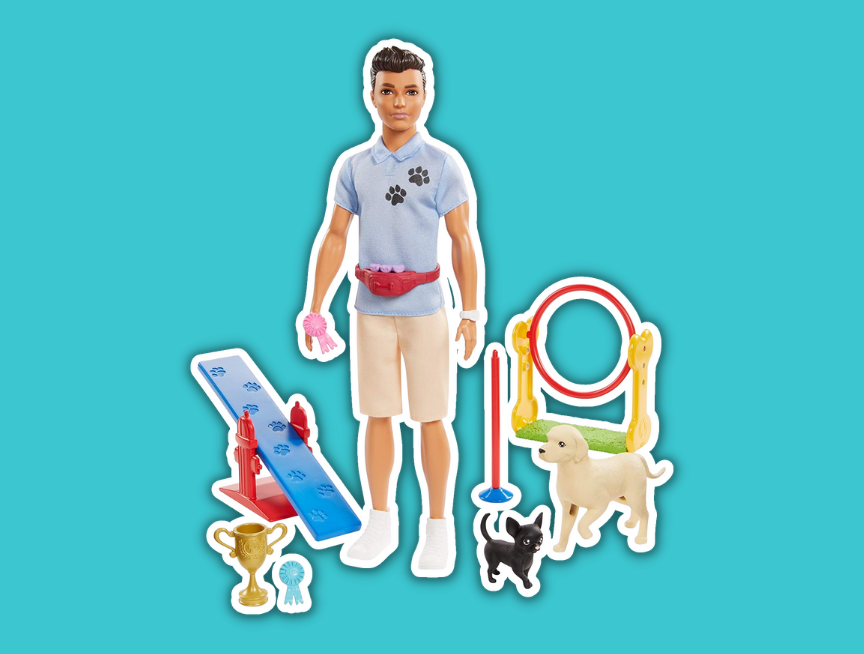 34 Ken Dog Trainer Playset with Doll