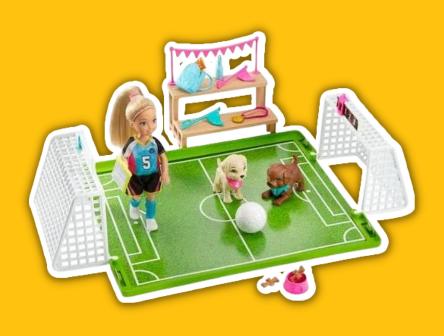 39 Barbie Chelsea Doll Soccer Playset