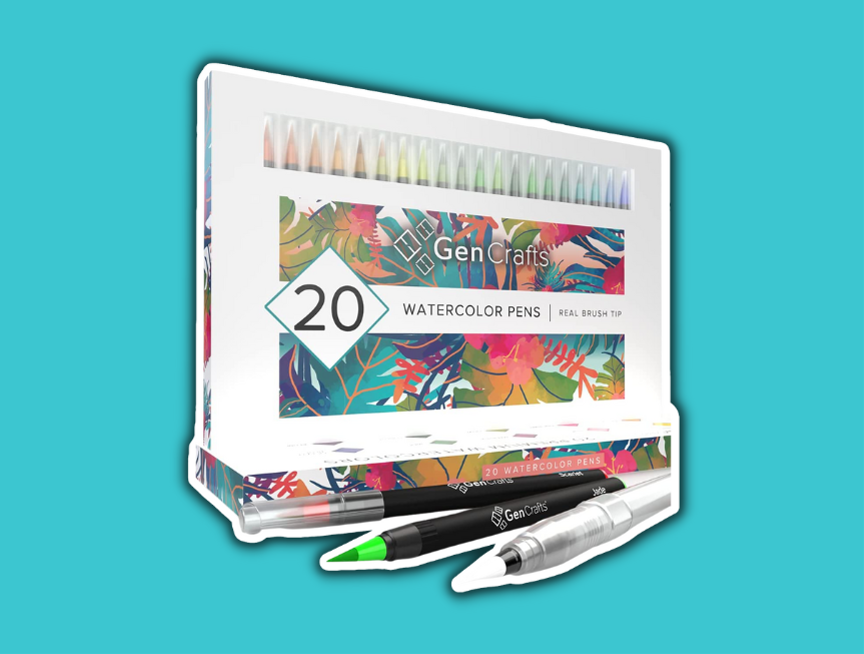 26 GenCrafts Watercolor Brush Pen Set