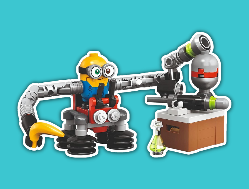 28 LEGO Minions Bob Minion with Robot Arms Building Kit 30387