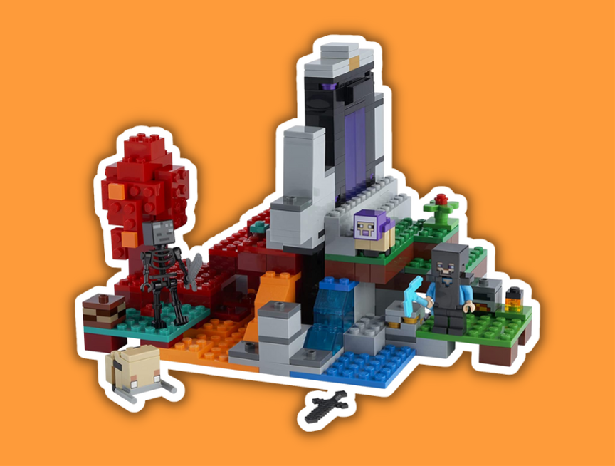 2 LEGO Minecraft The Ruined Portal Building Toy 21172