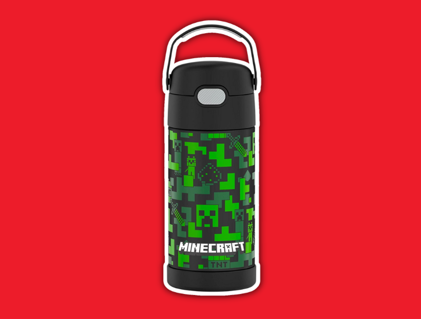 36 Minecraft THERMOS FUNTAINER 12 Ounce Stainless Steel