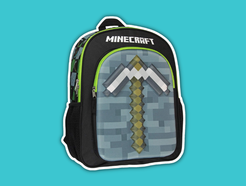 37 Minecraft Backpack 16 3D Molded Pickaxe Bag