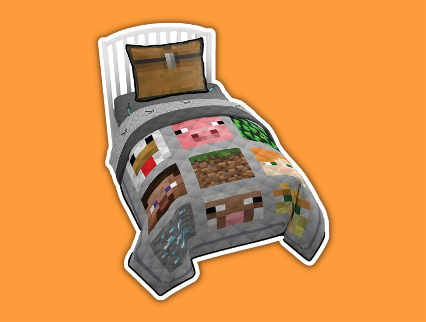 44 Jay Franco Minecraft Full Queen Quilt Sham Set