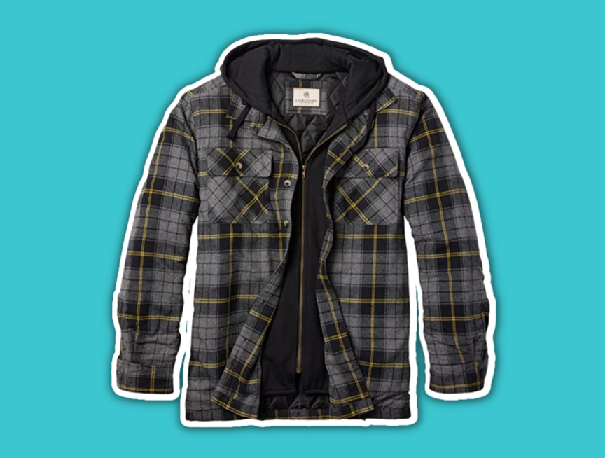 56 Legendary Whitetails Mens Maplewood Hooded Shirt Jacket