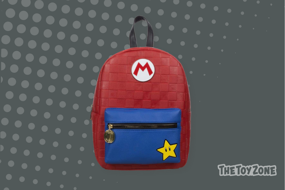 52 Super Mario Brothers Red and Blue Mini Backpack